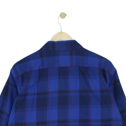 Mens Plaid Shirt Button Up Relaxed