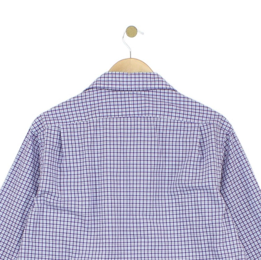 Mens Plaid Shirt Stretch Long Sleeve