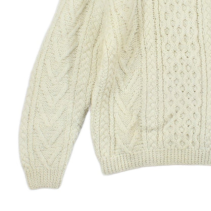 Mens Aran Knit Jumper Uk Made Wool