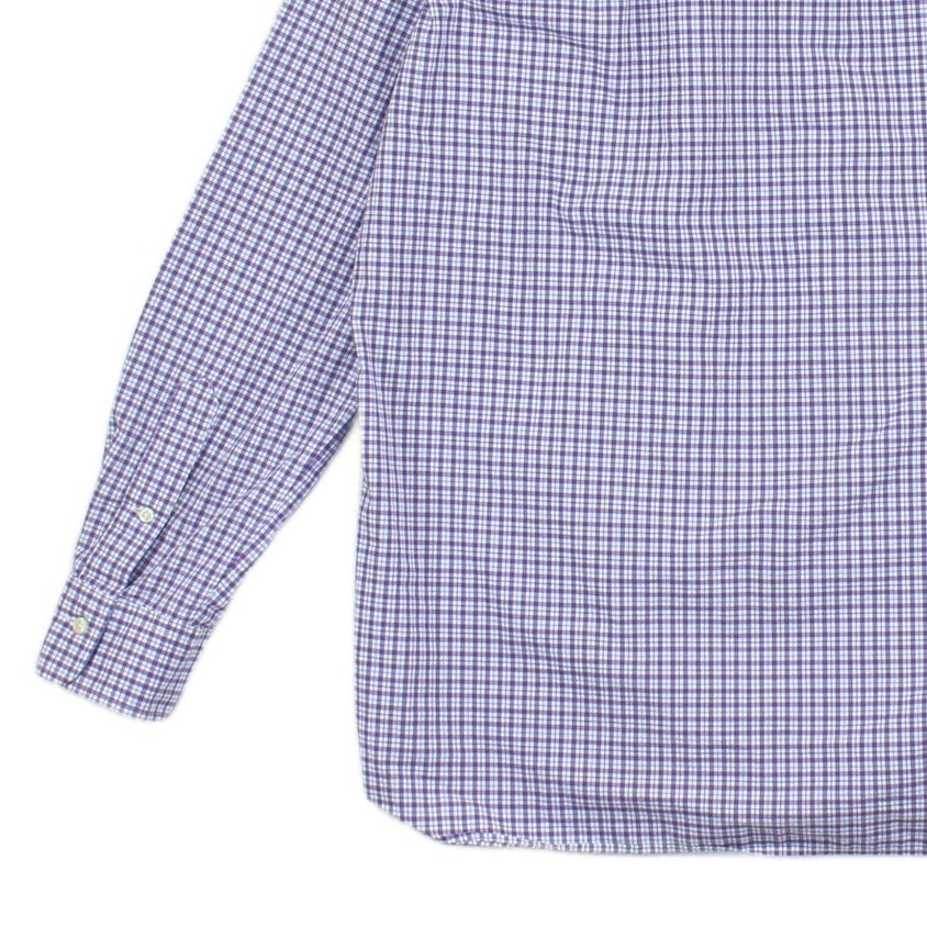 Mens Plaid Shirt Stretch Long Sleeve