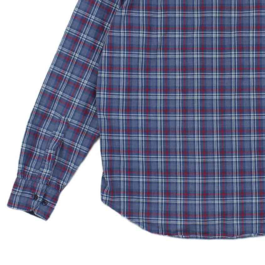 Mens Plaid Shirt Long Sleeve Button Up Check