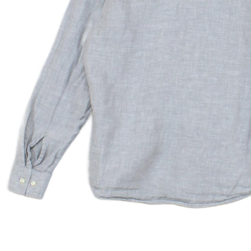 Womens Linen Shirt Casual Button Up Long Sleeve