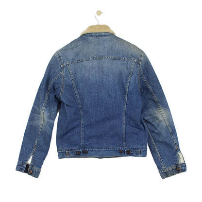 Mens Denim Jacket Sherpa Slim