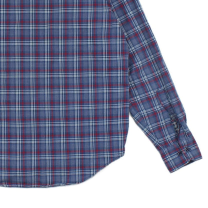 Mens Plaid Shirt Long Sleeve Button Up Check