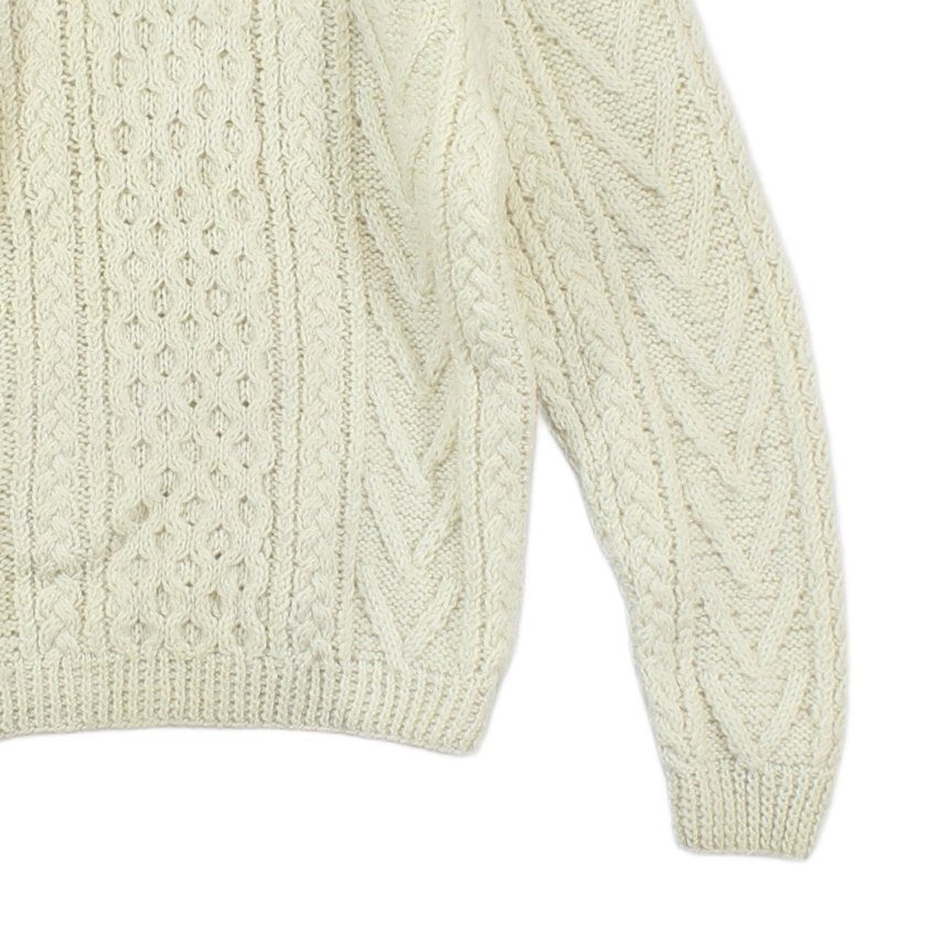 Mens Aran Knit Jumper Uk Made Wool