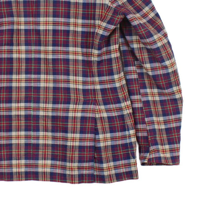 Mens Plaid Blazer Lightweight Cotton