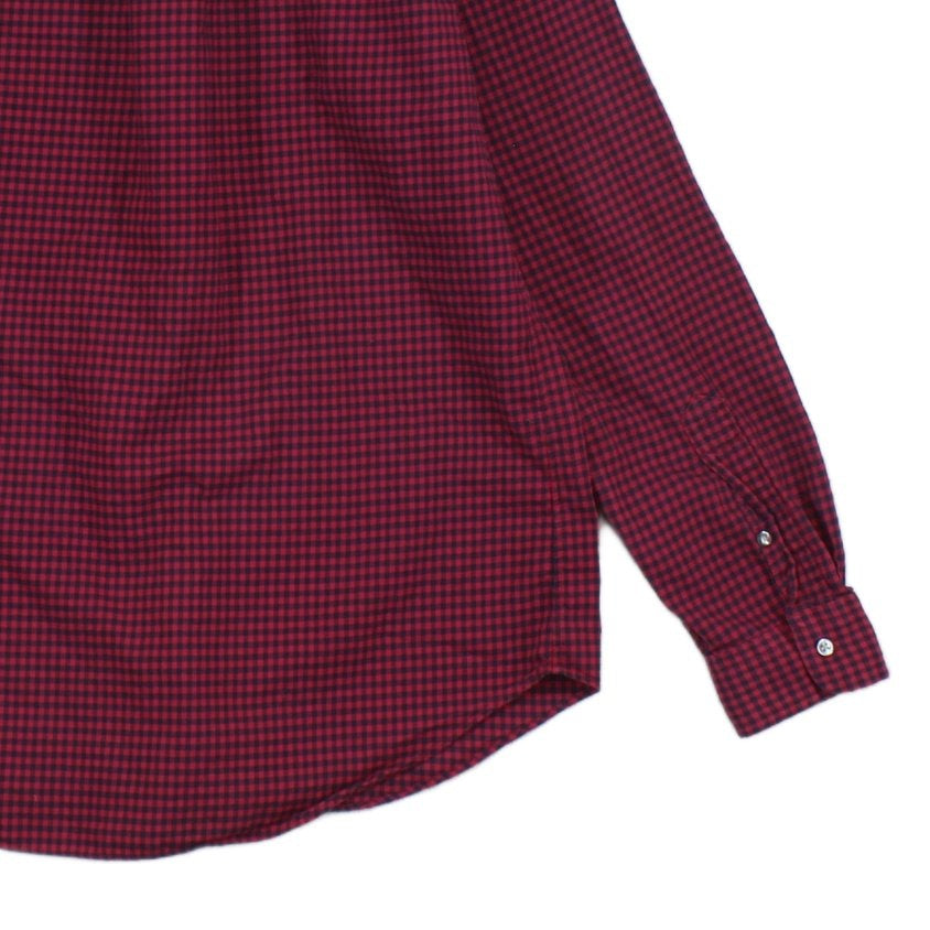 Mens Plaid Shirt Custom Fit Button Up Long Sleeve