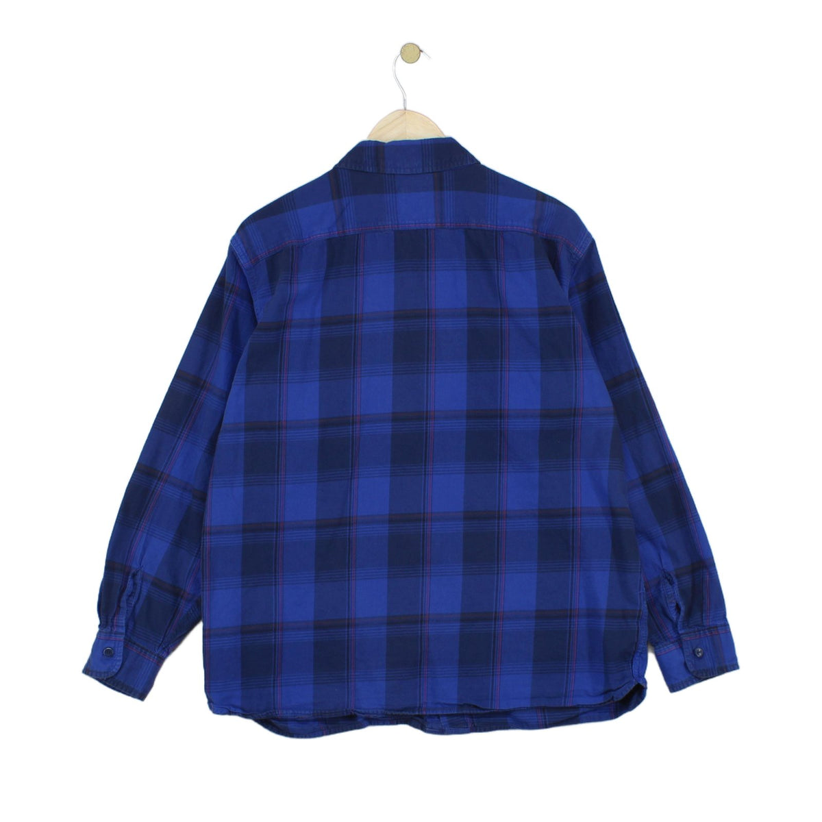 Mens Plaid Shirt Button Up Relaxed