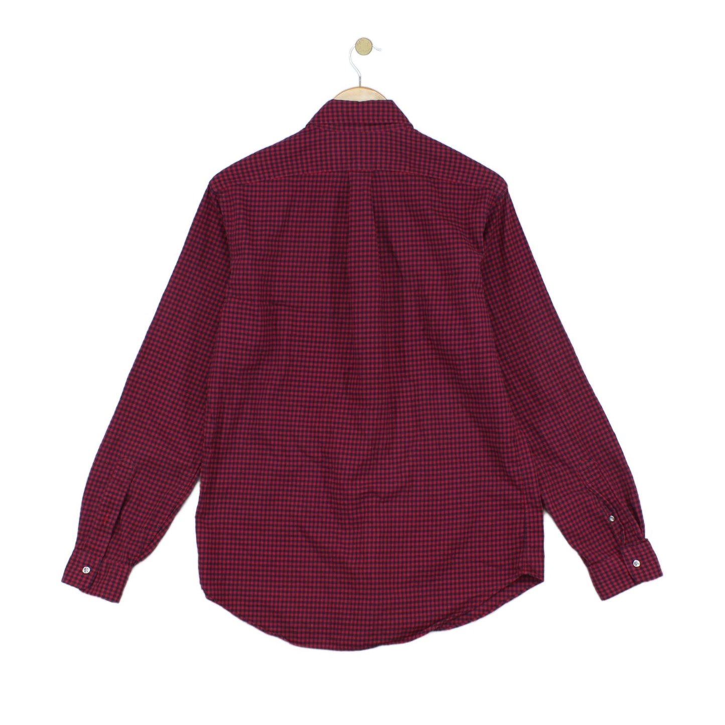 Mens Plaid Shirt Custom Fit Button Up Long Sleeve