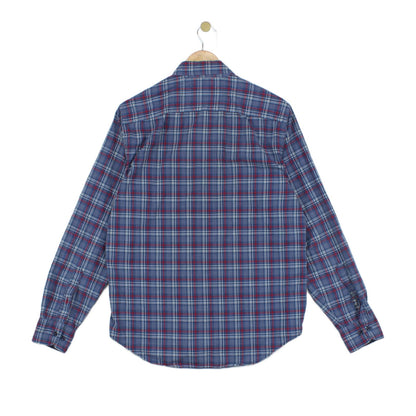 Mens Plaid Shirt Long Sleeve Button Up Check