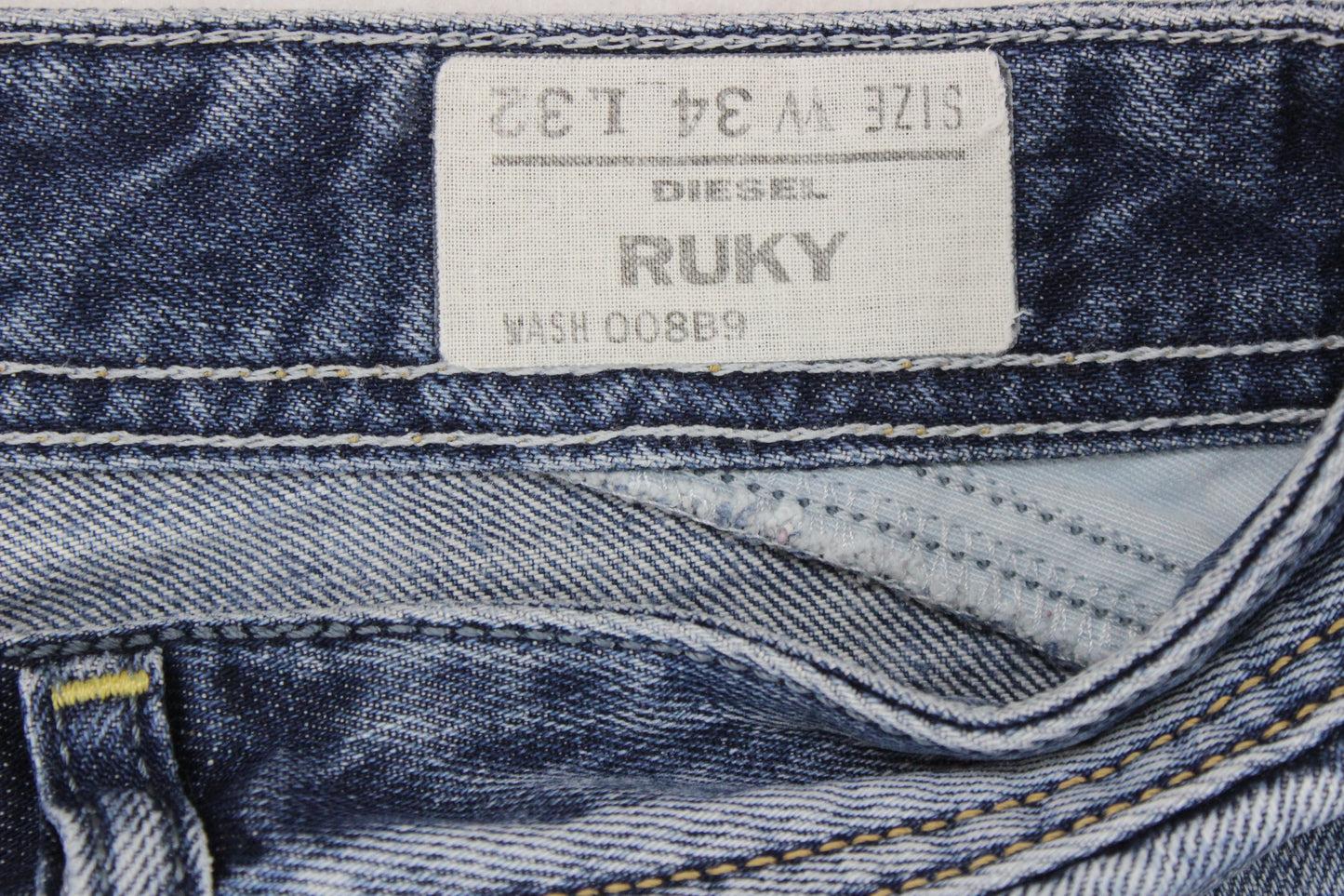 Mens Ruky Jeans Distressed Relaxed Bootcut