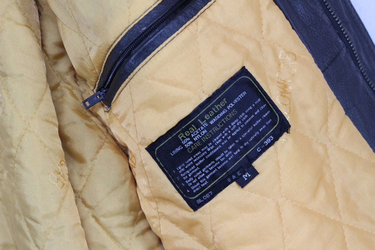Mens Leather Jacket Full Zip