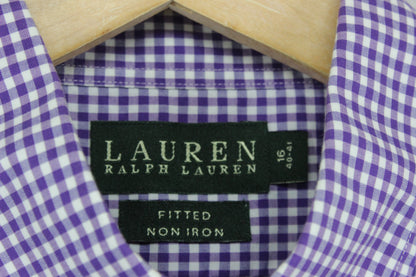 Mens Check Shirt Long Sleeve Fitted