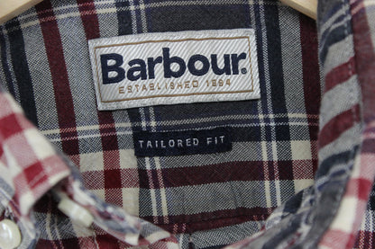 Mens Plaid Shirt Stretch Button Up Tailored Fit
