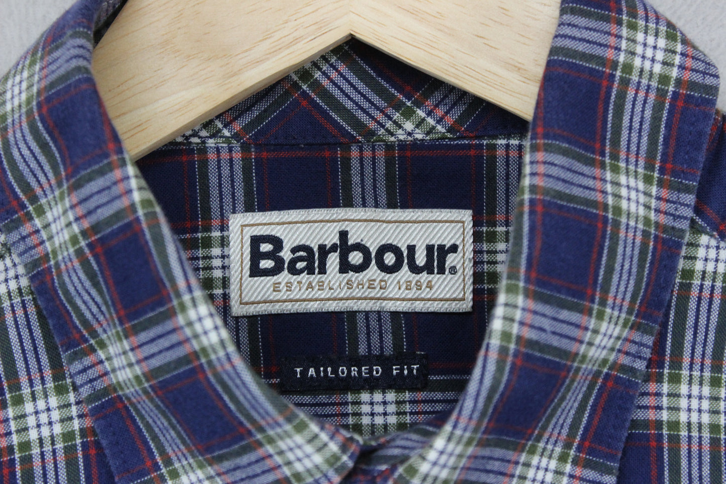 Mens Plaid Shirt Tailored Long Sleeve