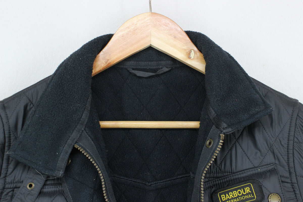 Womens Quilted Jacket Belted Full Zip