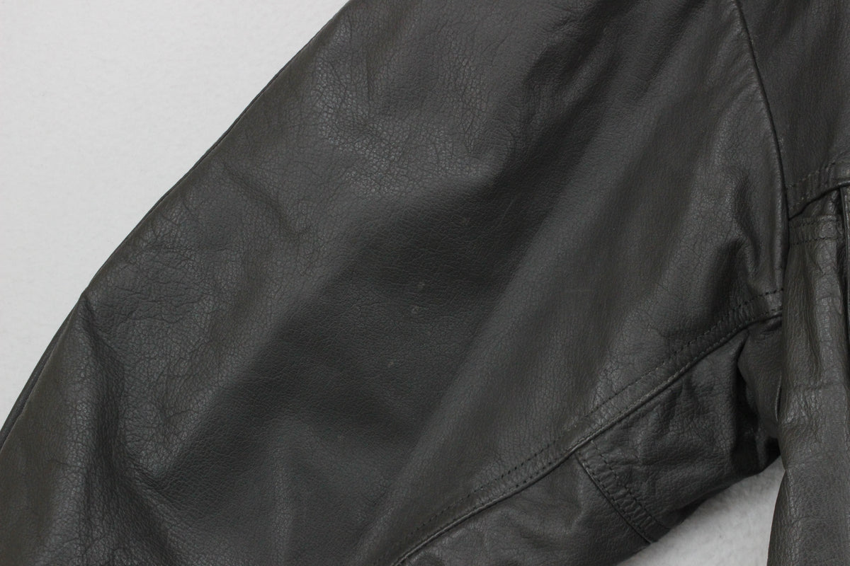Mens Leather Jacket Full Zip