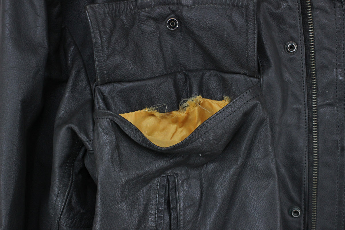 Mens Leather Jacket Full Zip