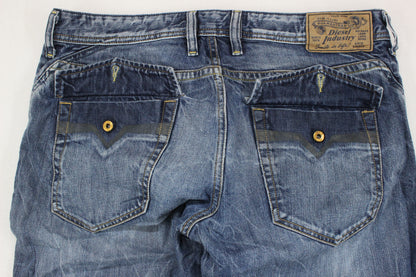 Mens Ruky Jeans Distressed Relaxed Bootcut