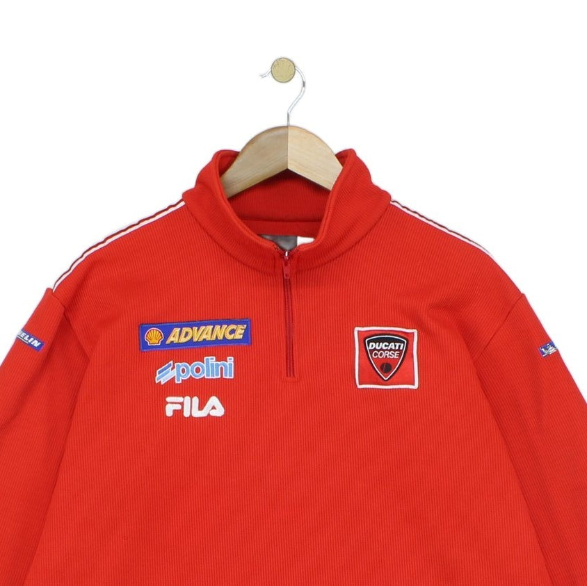 Mens Ducati 1/4 Zip Sweatshirt Made In Italy