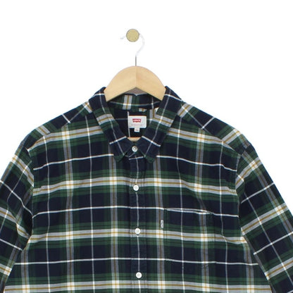 Mens Check Shirt Button Up Long Sleeve