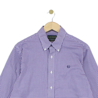 Mens Check Shirt Long Sleeve Fitted