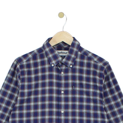 Mens Plaid Shirt Tailored Long Sleeve