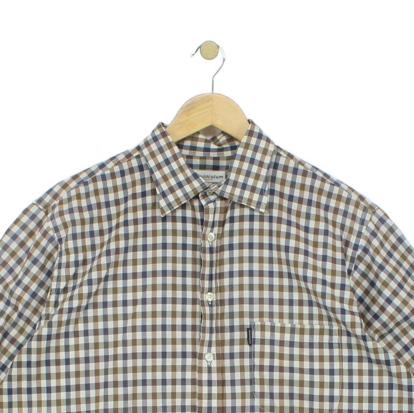 Mens Plaid Shirt Short Sleeve