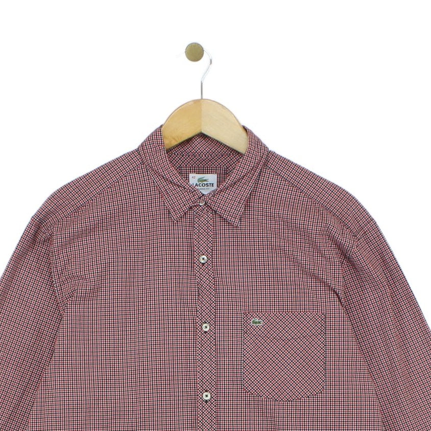 Mens Check Shirt Long Sleeve Button Up Classic Cotton