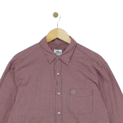 Mens Check Shirt Long Sleeve Button Up Classic Cotton