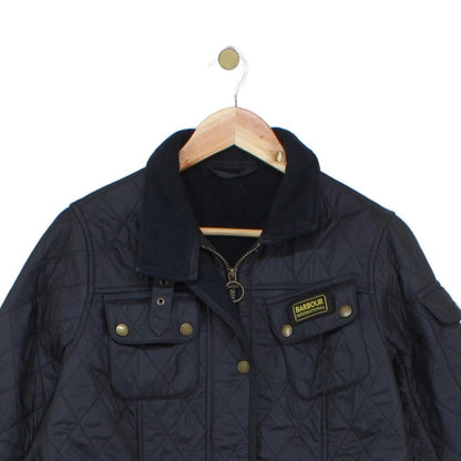 Womens Quilted Jacket Belted Full Zip