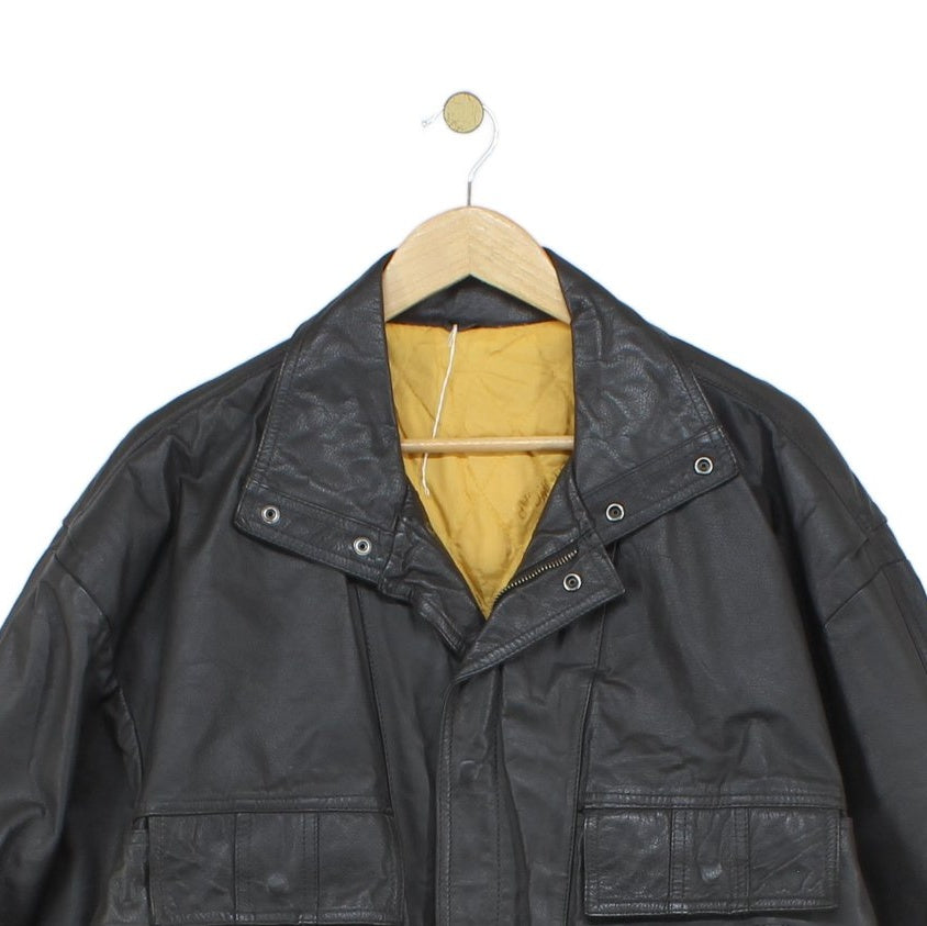 Mens Leather Jacket Full Zip