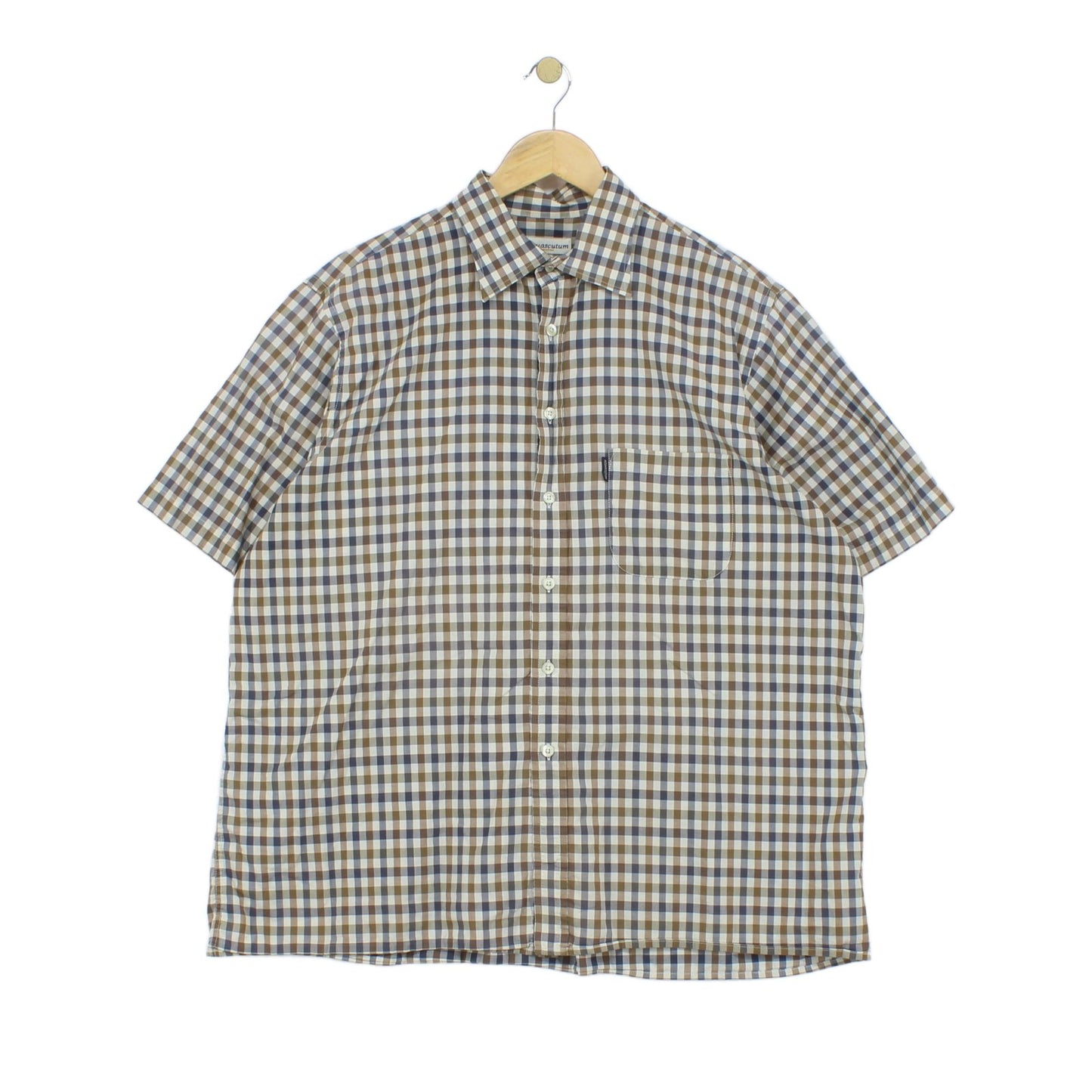 Mens Plaid Shirt Short Sleeve