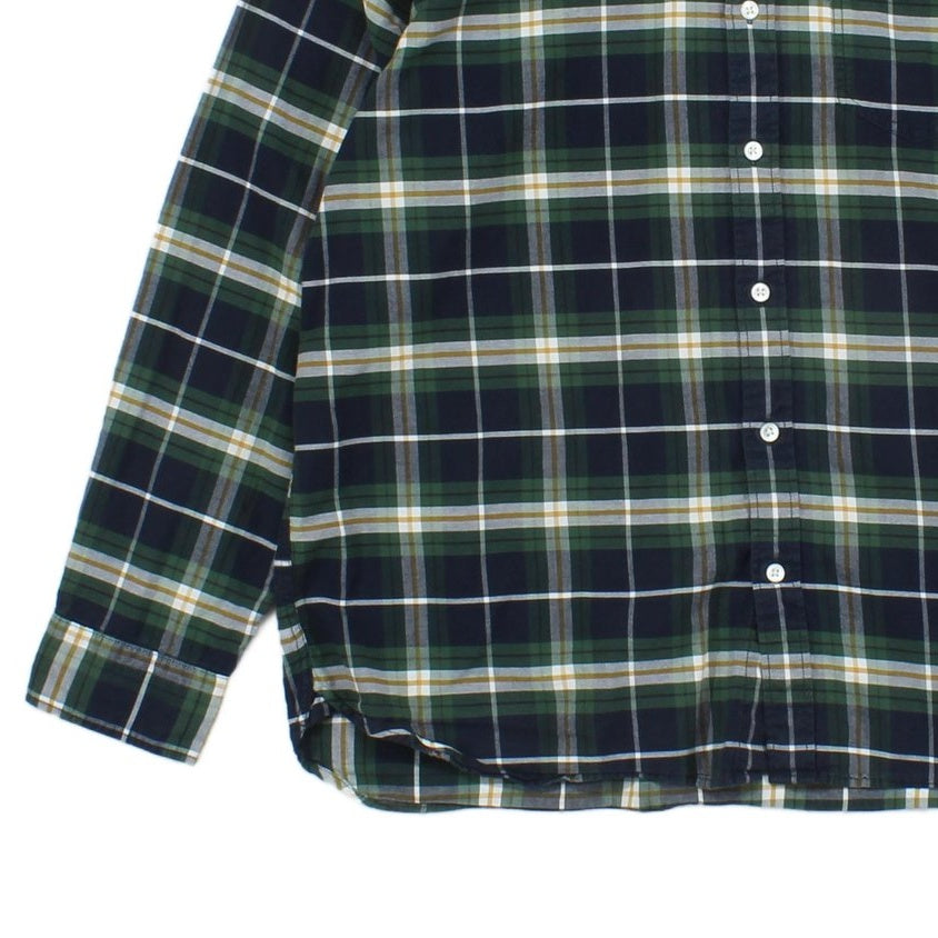 Mens Check Shirt Button Up Long Sleeve