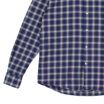 Mens Plaid Shirt Tailored Long Sleeve