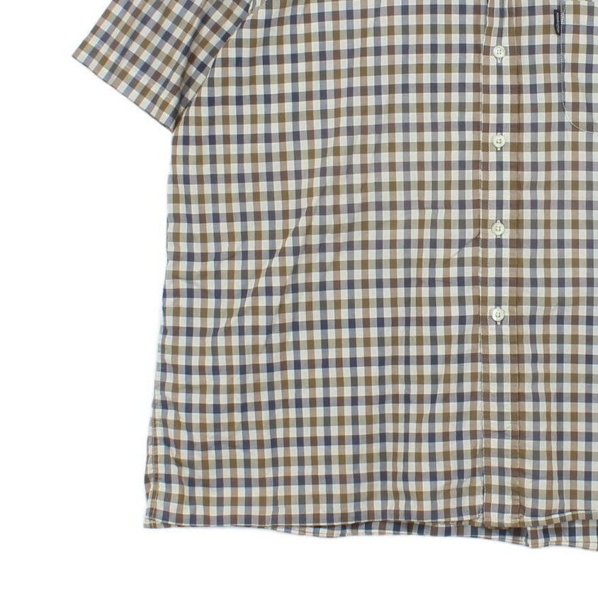 Mens Plaid Shirt Short Sleeve