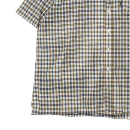 Mens Plaid Shirt Short Sleeve