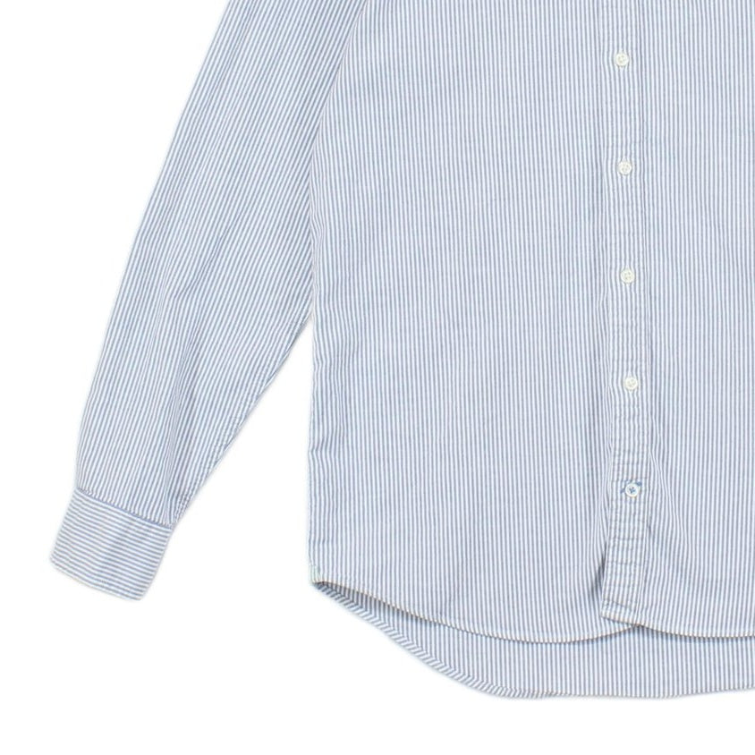 Mens Striped Shirt Stretch Slim Fit Button Up