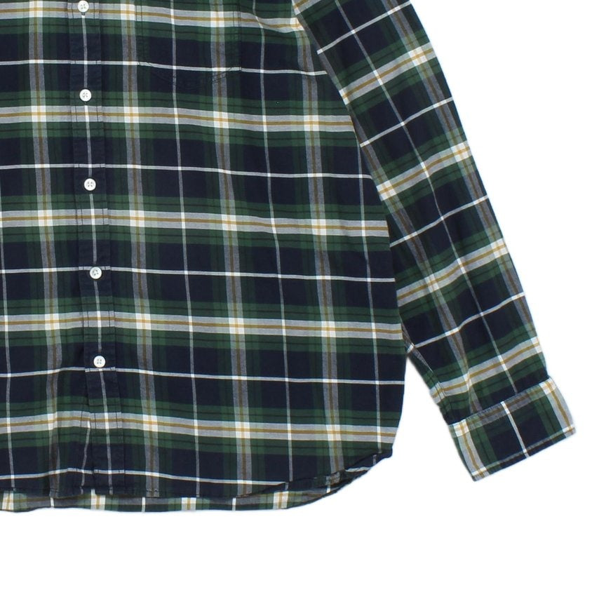 Mens Check Shirt Button Up Long Sleeve