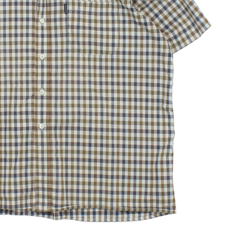 Mens Plaid Shirt Short Sleeve