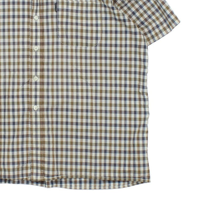 Mens Plaid Shirt Short Sleeve