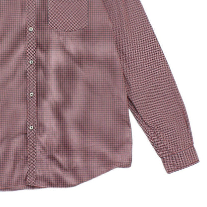 Mens Check Shirt Long Sleeve Button Up Classic Cotton
