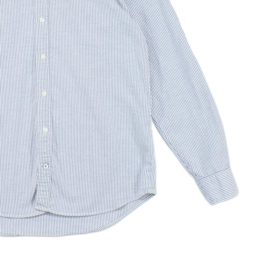 Mens Striped Shirt Stretch Slim Fit Button Up