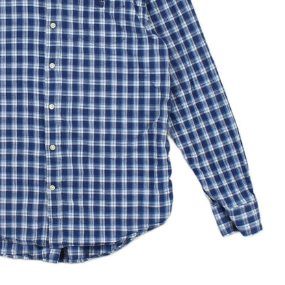 Mens Plaid Shirt Button Up Long Sleeve Indian Madras