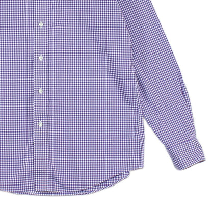 Mens Check Shirt Long Sleeve Fitted