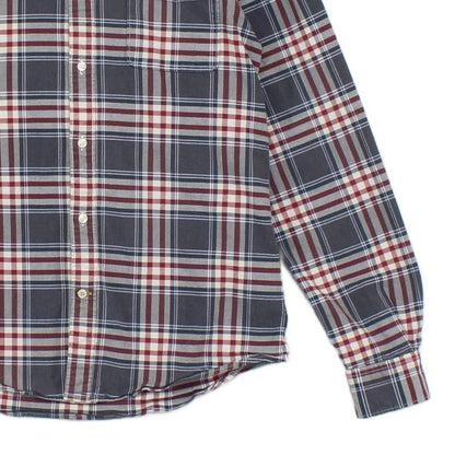 Mens Plaid Shirt Stretch Button Up Tailored Fit