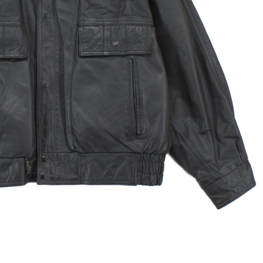 Mens Leather Jacket Full Zip