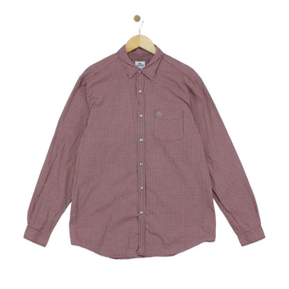 Mens Check Shirt Long Sleeve Button Up Classic Cotton