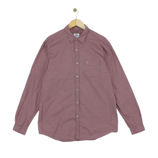 Mens Check Shirt Long Sleeve Button Up Classic Cotton