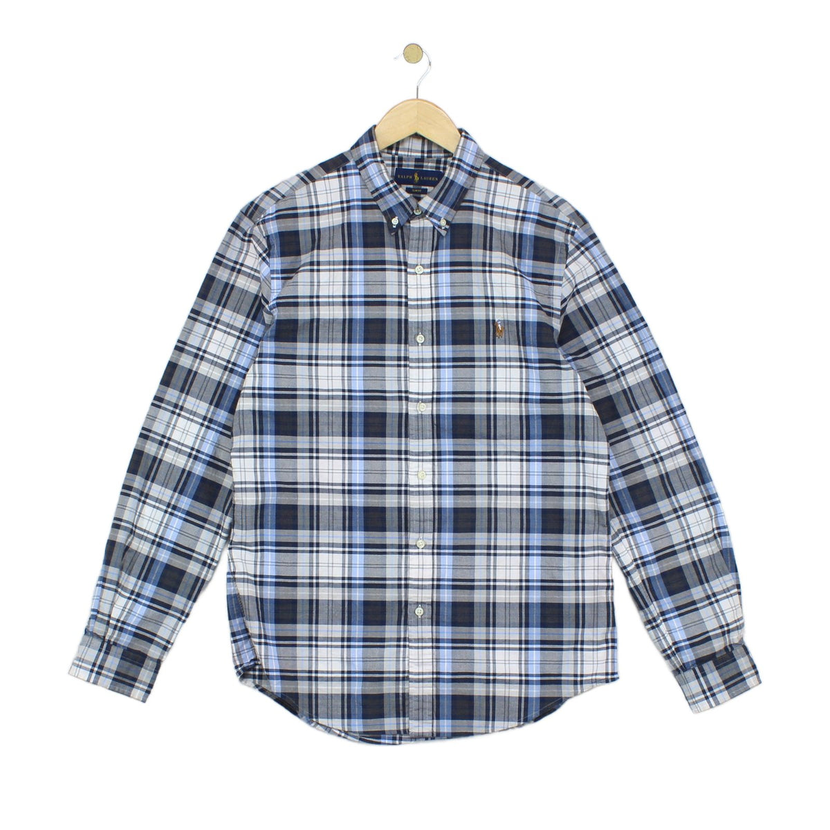 Mens Plaid Shirt Slim Fit Button Down Long Sleeve